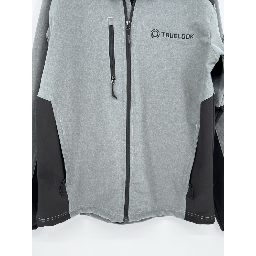 The North Face Men's Tech Stretch Soft Shell Jacket Full Zip Size Lg Wind LOGO - Picture 3 of 14